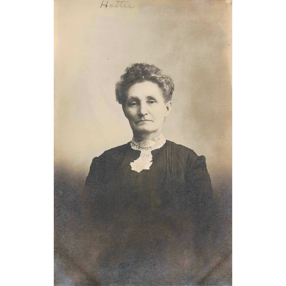 Antique RPPC Real Photo Postcard Woman Hattie Lace Collar CYKO c1910 Portrait - Picture 1 of 2